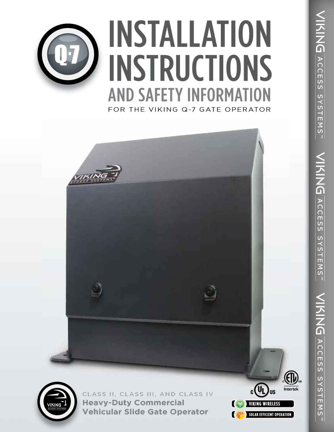 Viking Access Systems Q7 manual Instructions 