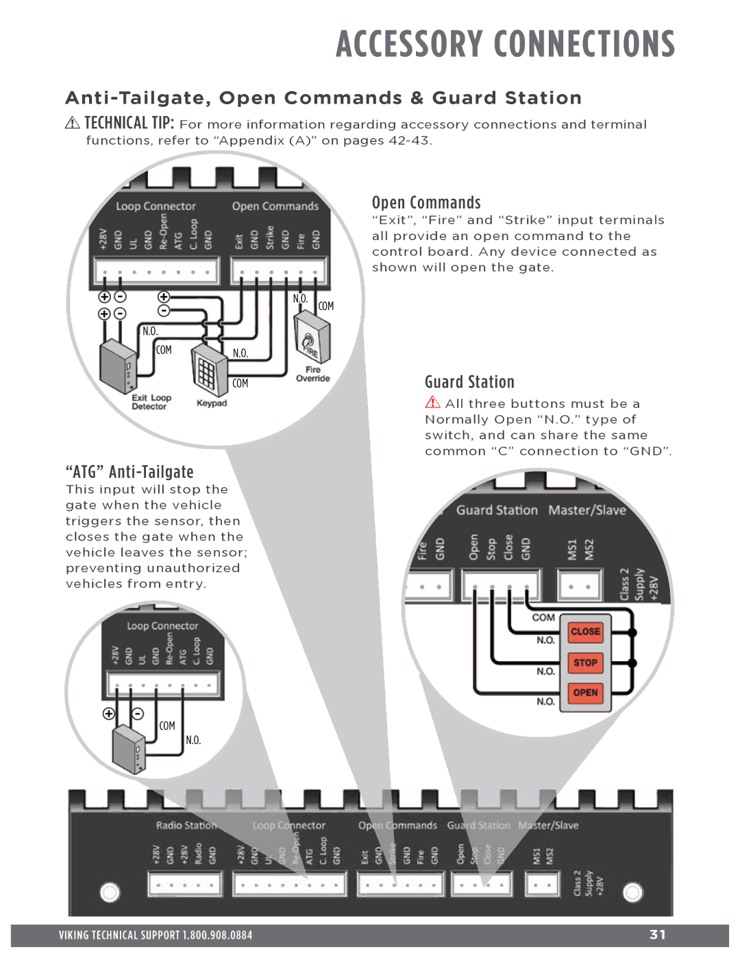 Viking Access Systems Q7 manual Anti-Tailgate, Open Commands & Guard Station, ATG Anti-Tailgate 