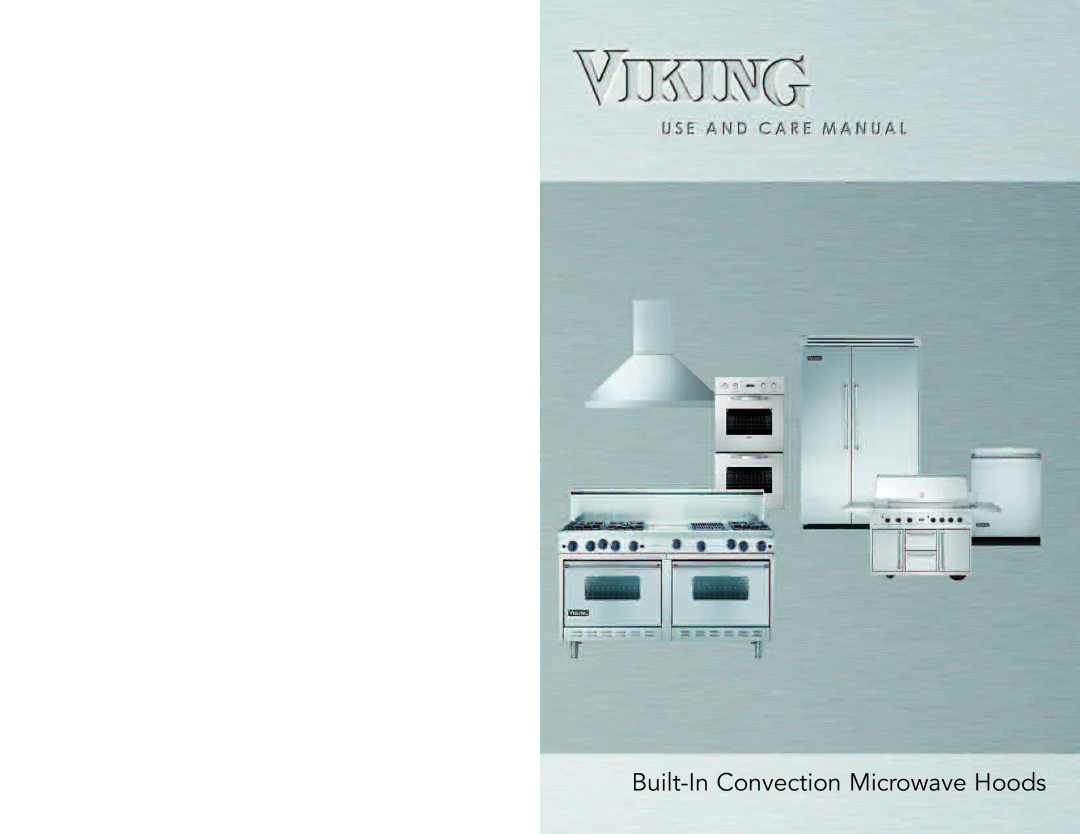 Viking manual Built-In Convection Microwave Hoods 