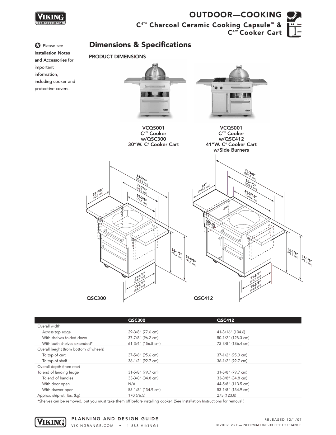 Viking C4TM manual QSC300 QSC412 