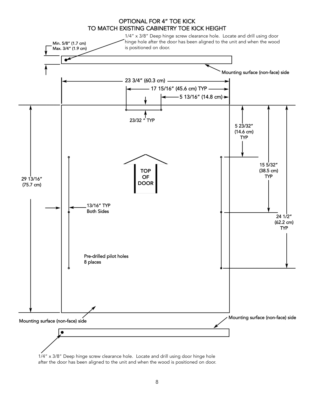 Viking Combination Beverage Center manual 29 13/16 