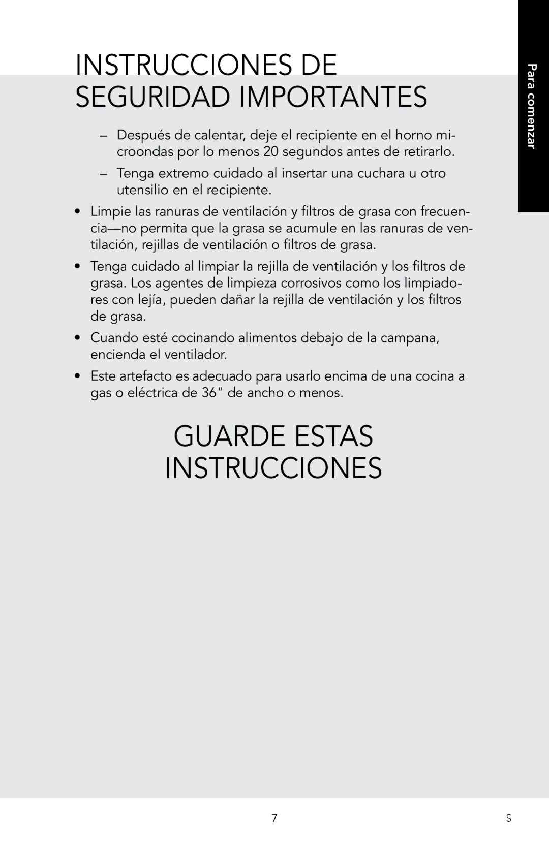 Viking D3 manual Guarde Estas Instrucciones 