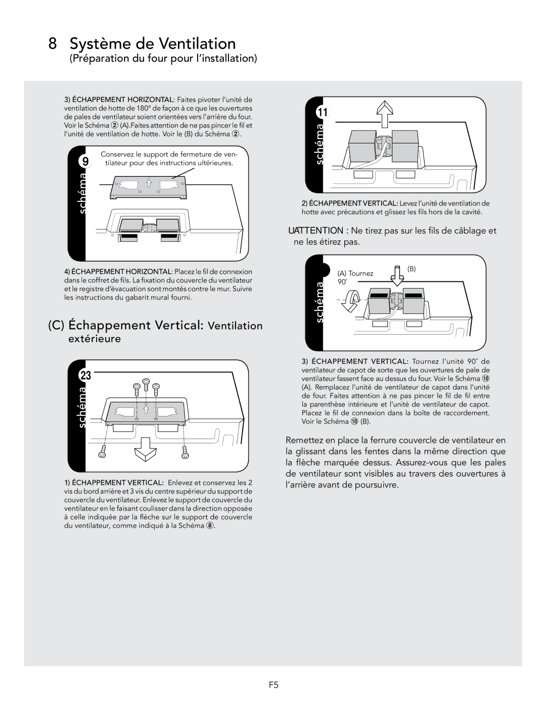 Viking D3 manual Échappement Vertical Ventilation, Extérieure 