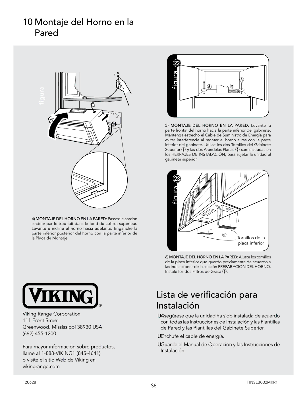 Viking D3 manual Lista de verificación para Instalación, Figura 