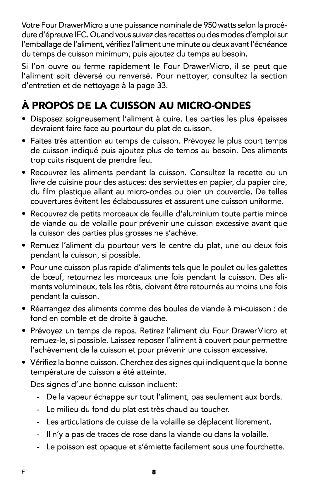 Viking DMOD241SS manual À Propos De La Cuisson Au Micro-Ondes 