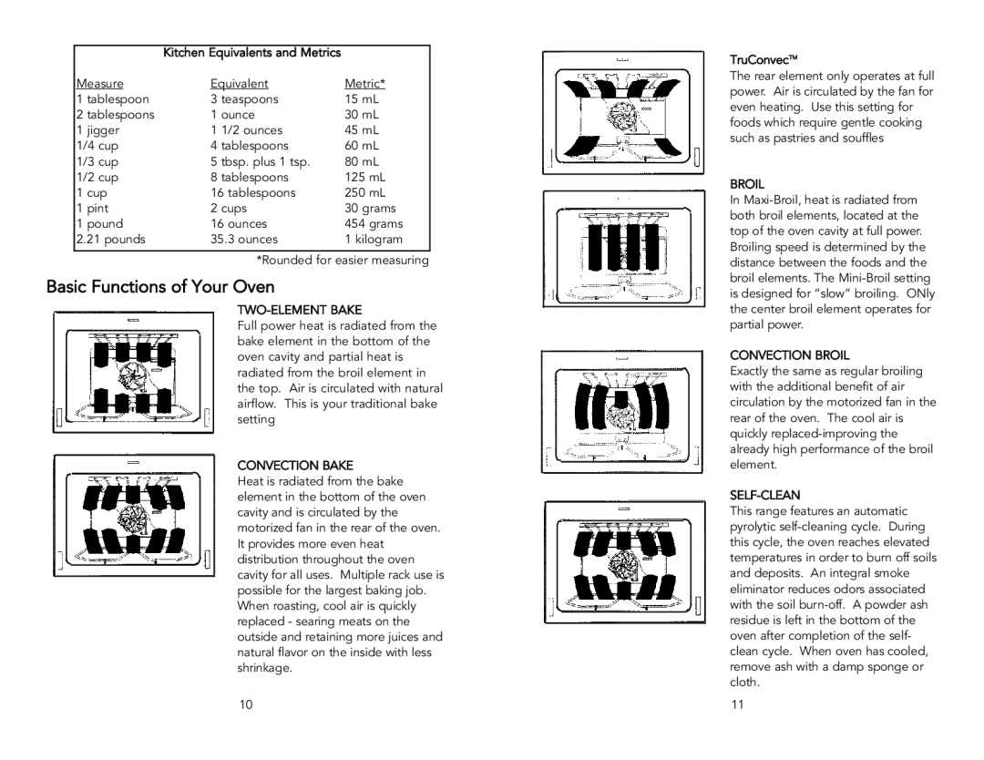 Viking F1484D, Electric Rangetops/Ranges manual Basic Functions of Your Oven, TWO-ELEMENT Bake 