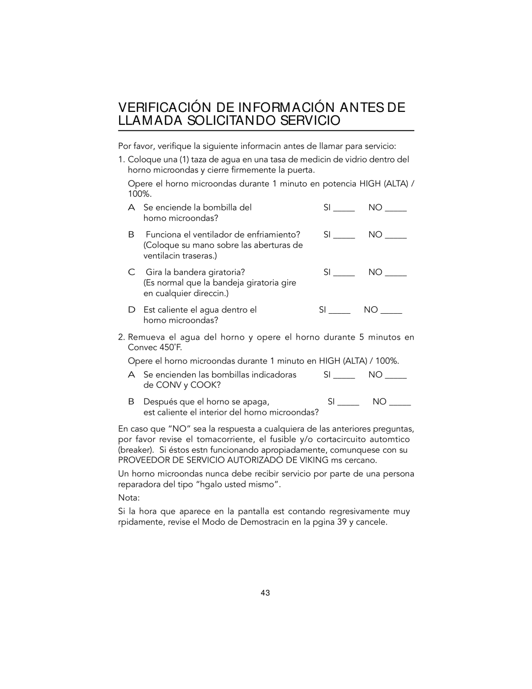 Viking F20303 manual 