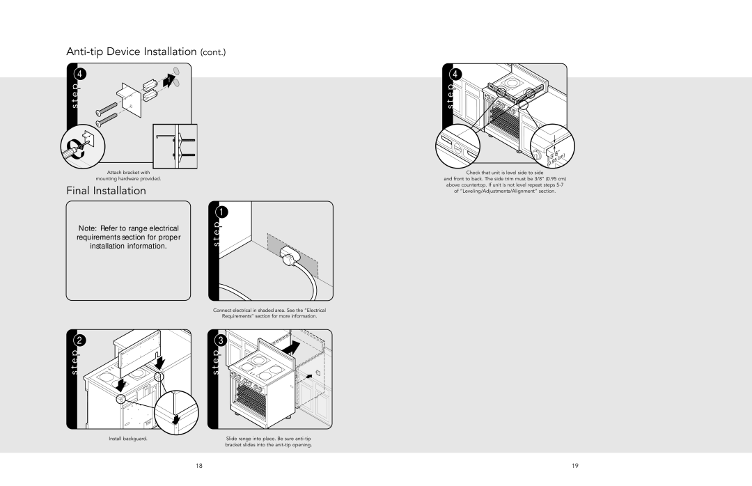 Viking F20508 manual Final Installation, Requirementssection for more information 