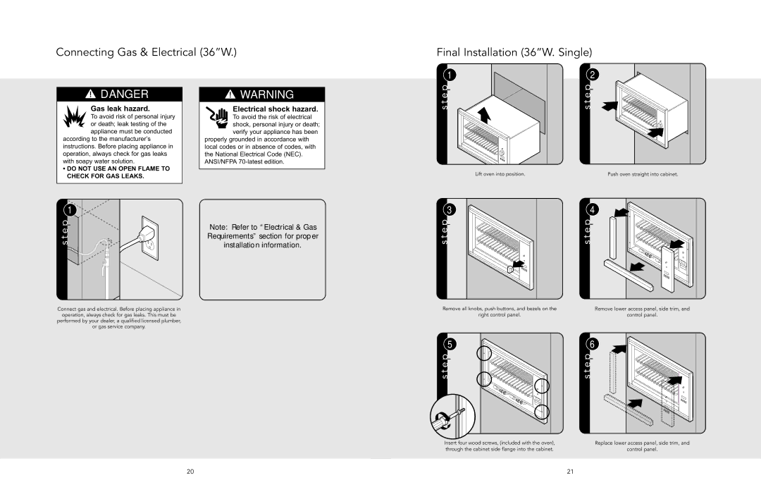 Viking F20518A manual Right control panel Control panel 