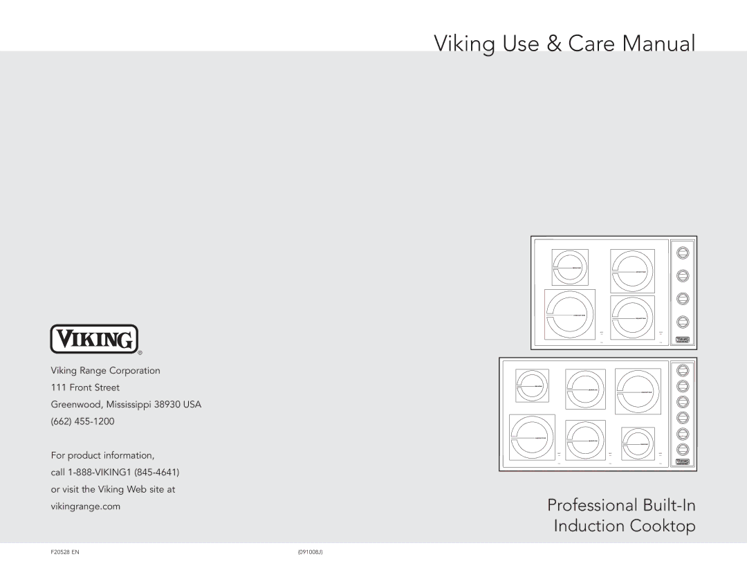 Viking F20528 manual Viking Use & Care Manual 