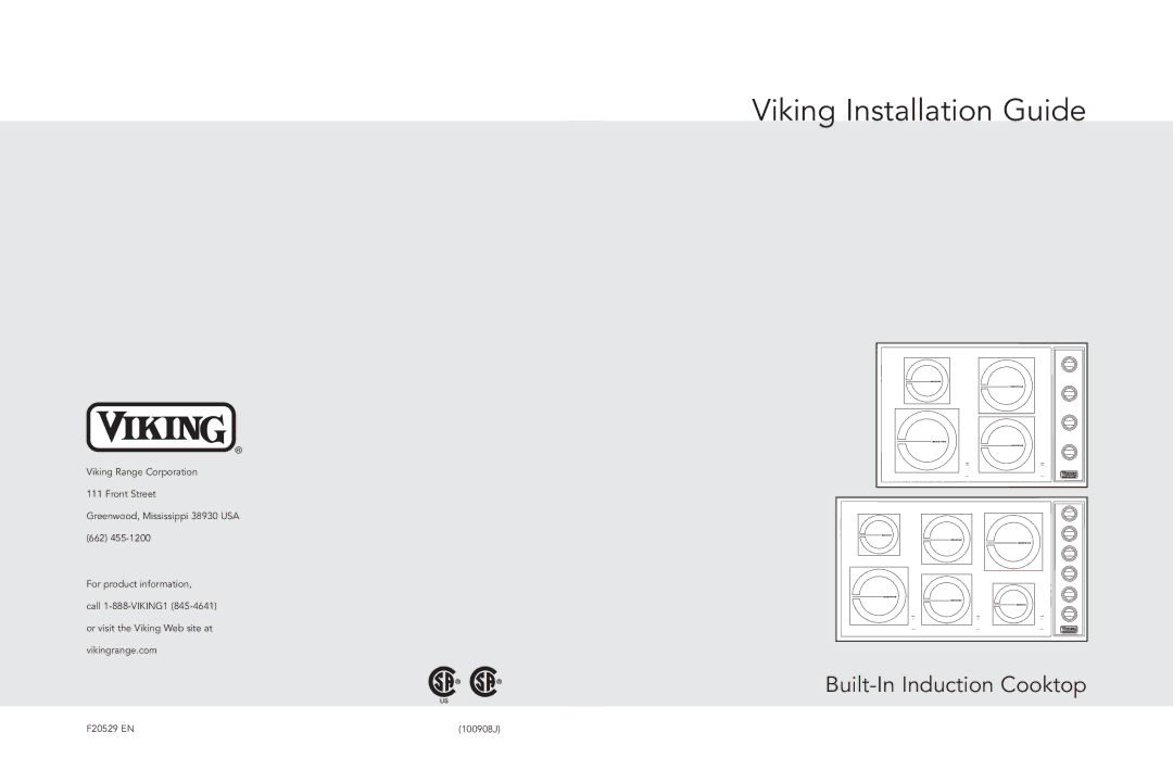 Viking F20529 manual Viking Installation Guide 