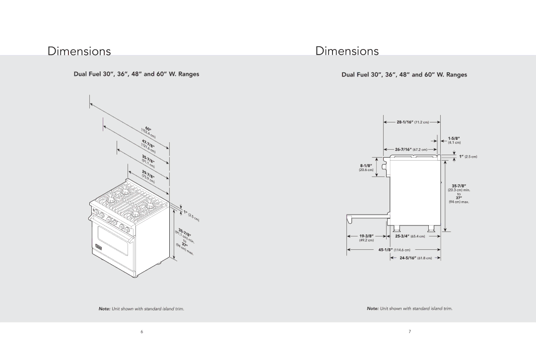 Viking F20533 EN manual Dimensions 