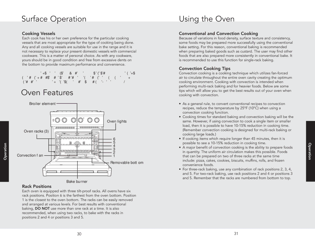 Viking F20542B manual Oven Features, Using the Oven 