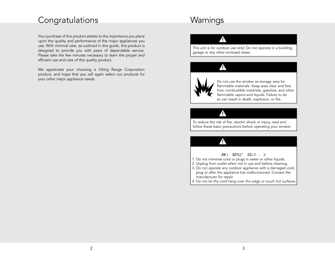 Viking F20556 manual Congratulations, Explosion Hazard 