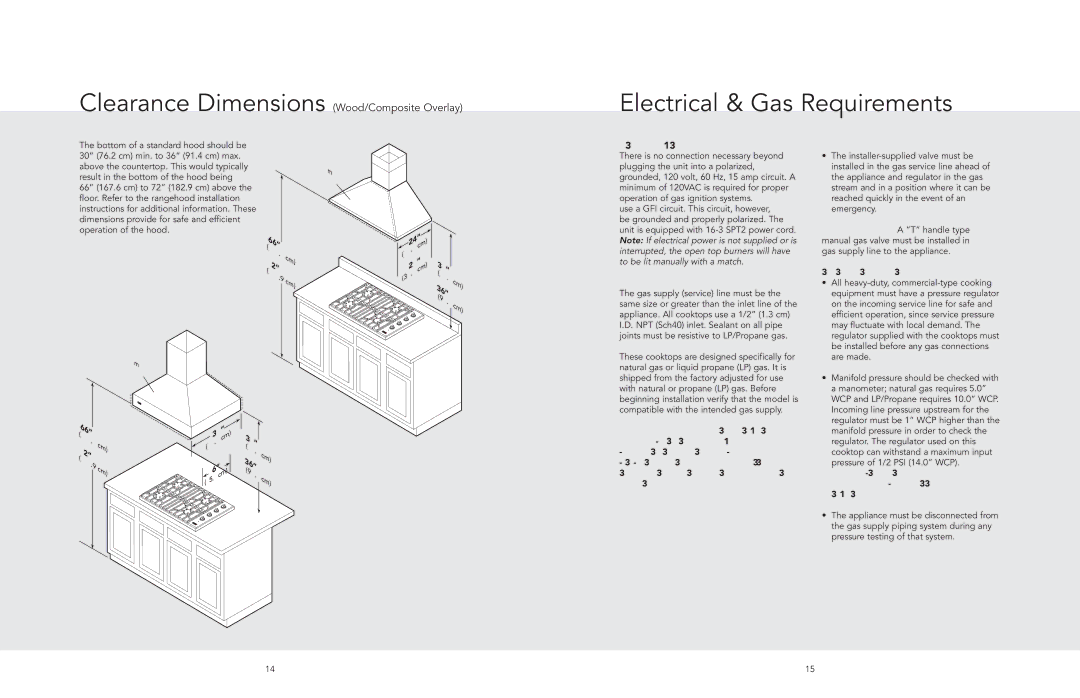 Viking F20562D manual Electrical & Gas Requirements, Electrical Requirements 