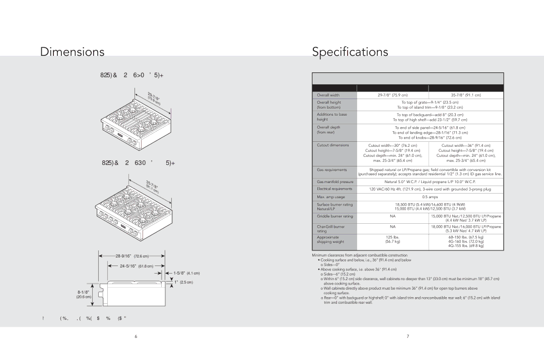 Viking F20637D manual Dimensions, Specifications 