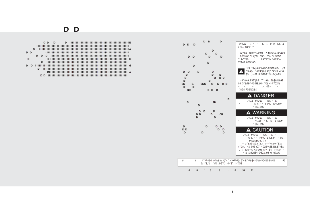 Viking F20670D manual Table of Contents 