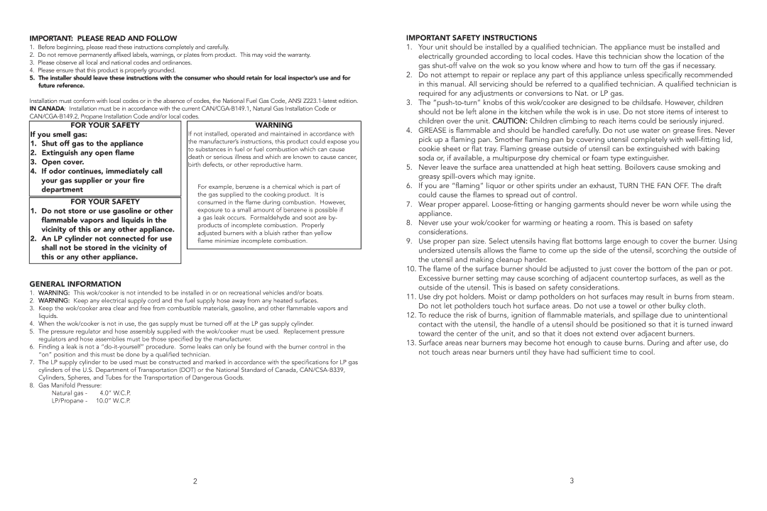 Viking F20900A manual Important Please Read and Follow, Important Safety Instructions, For Your Safety, General Information 