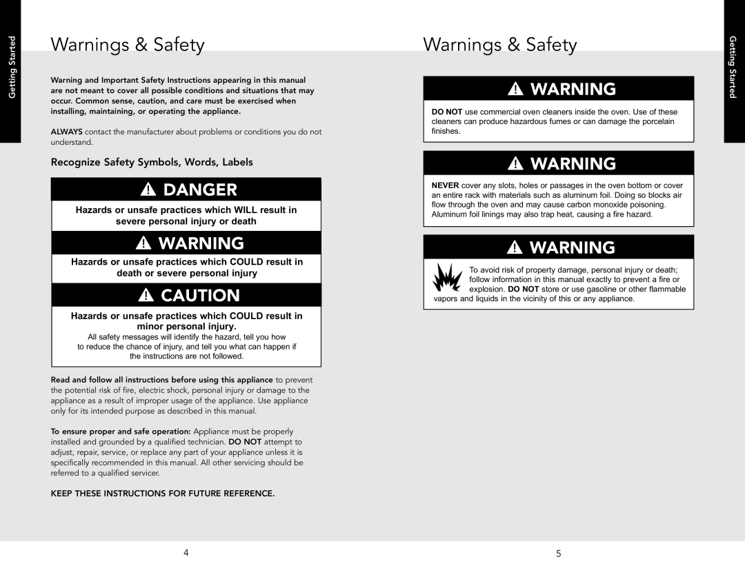 Viking F20945B manual Recognize Safety Symbols, Words, Labels, Keep These Instructions for Future Reference 