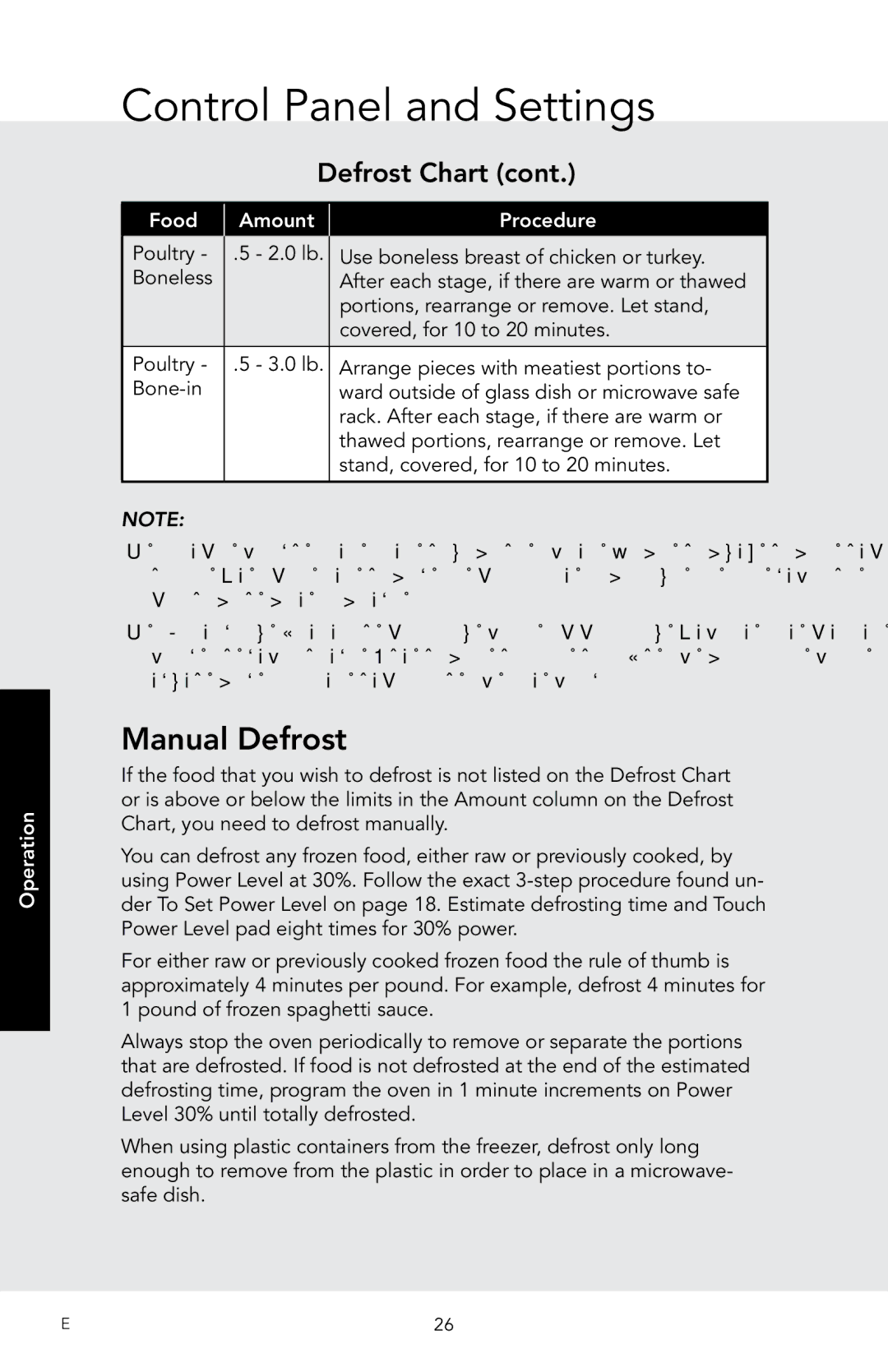 Viking F20974 manual Manual Defrost 
