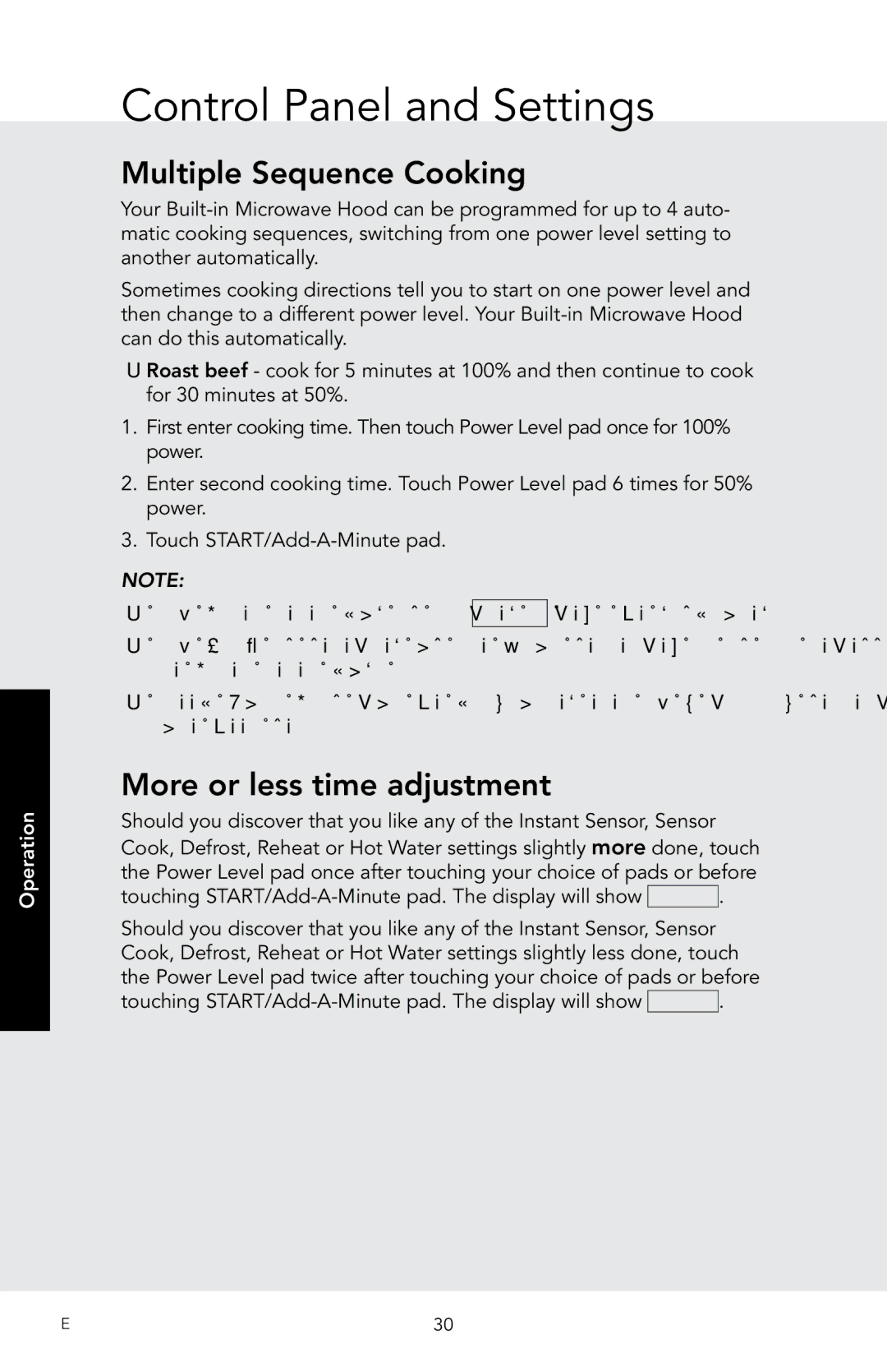 Viking F20974 manual Multiple Sequence Cooking, More or less time adjustment 