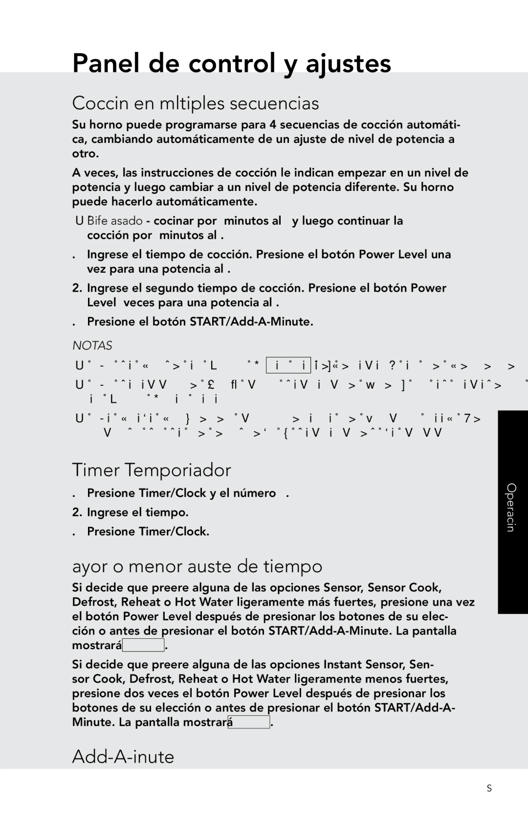 Viking F20974 manual Cocción en múltiples secuencias, Timer Temporizador, Mayor o menor ajuste de tiempo 