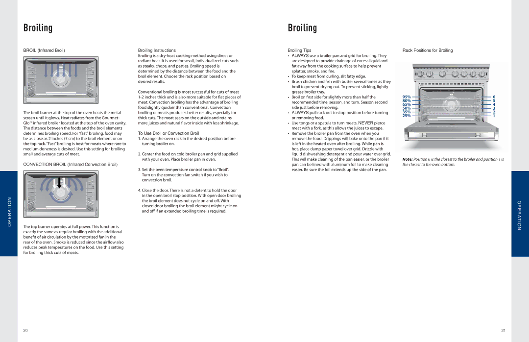 Viking F21032 manual Broiling 