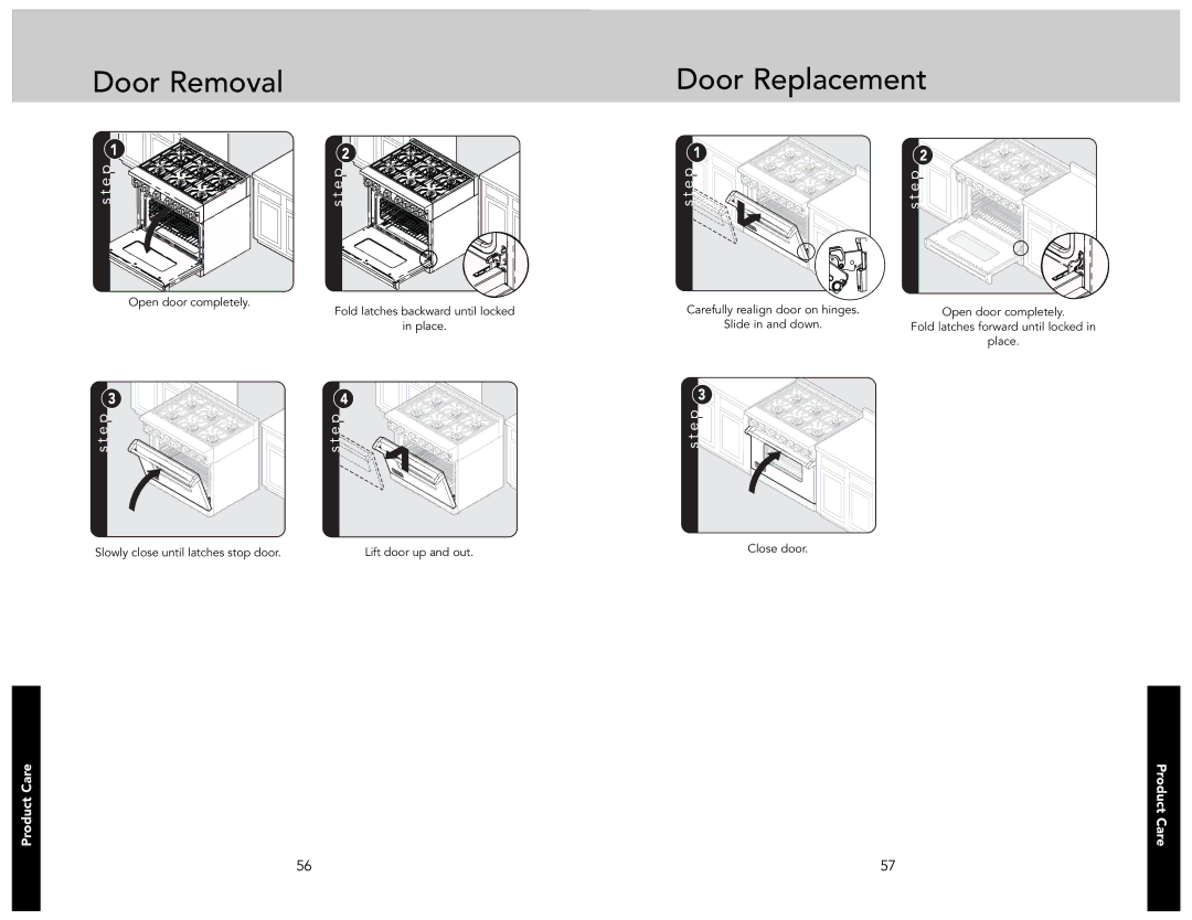 Viking F21233A manual Door Removal, Door Replacement 