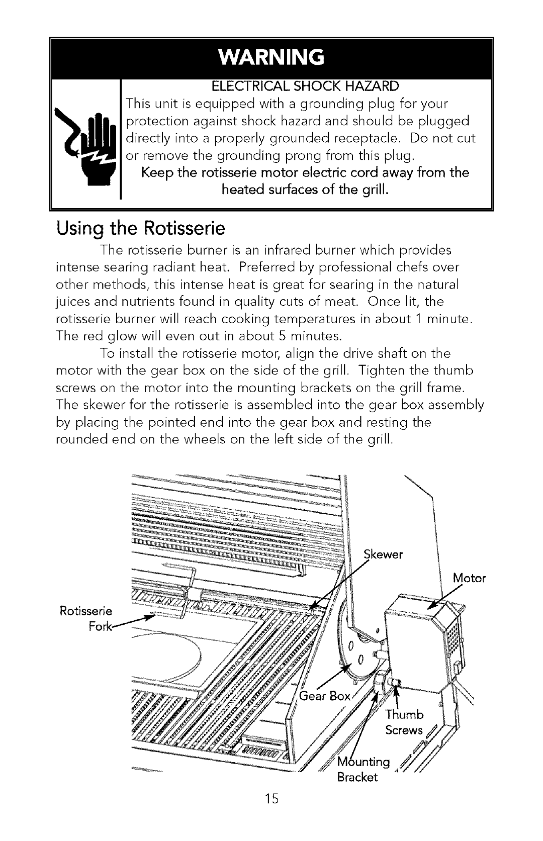 Viking Gas Grill manual Motor 