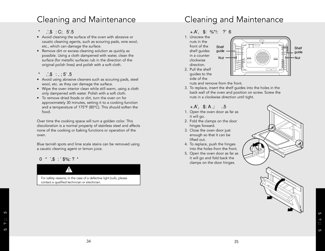 Viking J690.150 manual Cleaning and Maintenance 