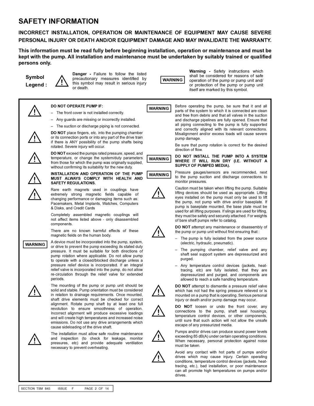 Viking K-825, KK825, KK827, K-823, KK823, K-827 service manual Safety Information, Or death 