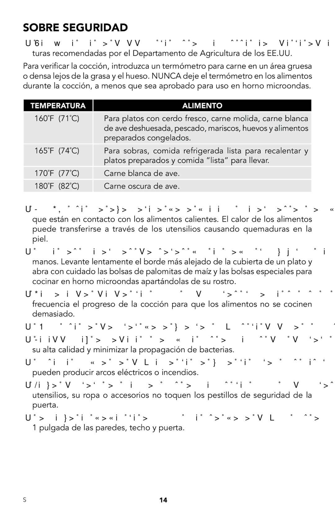 Viking RDMOR206SS manual Sobre Seguridad, Preparados congelados 