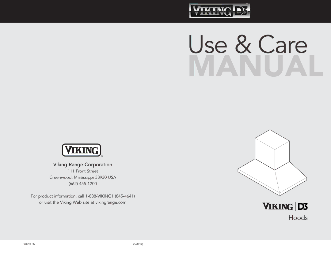 Viking RDWHC3042SS manual Use & Care 