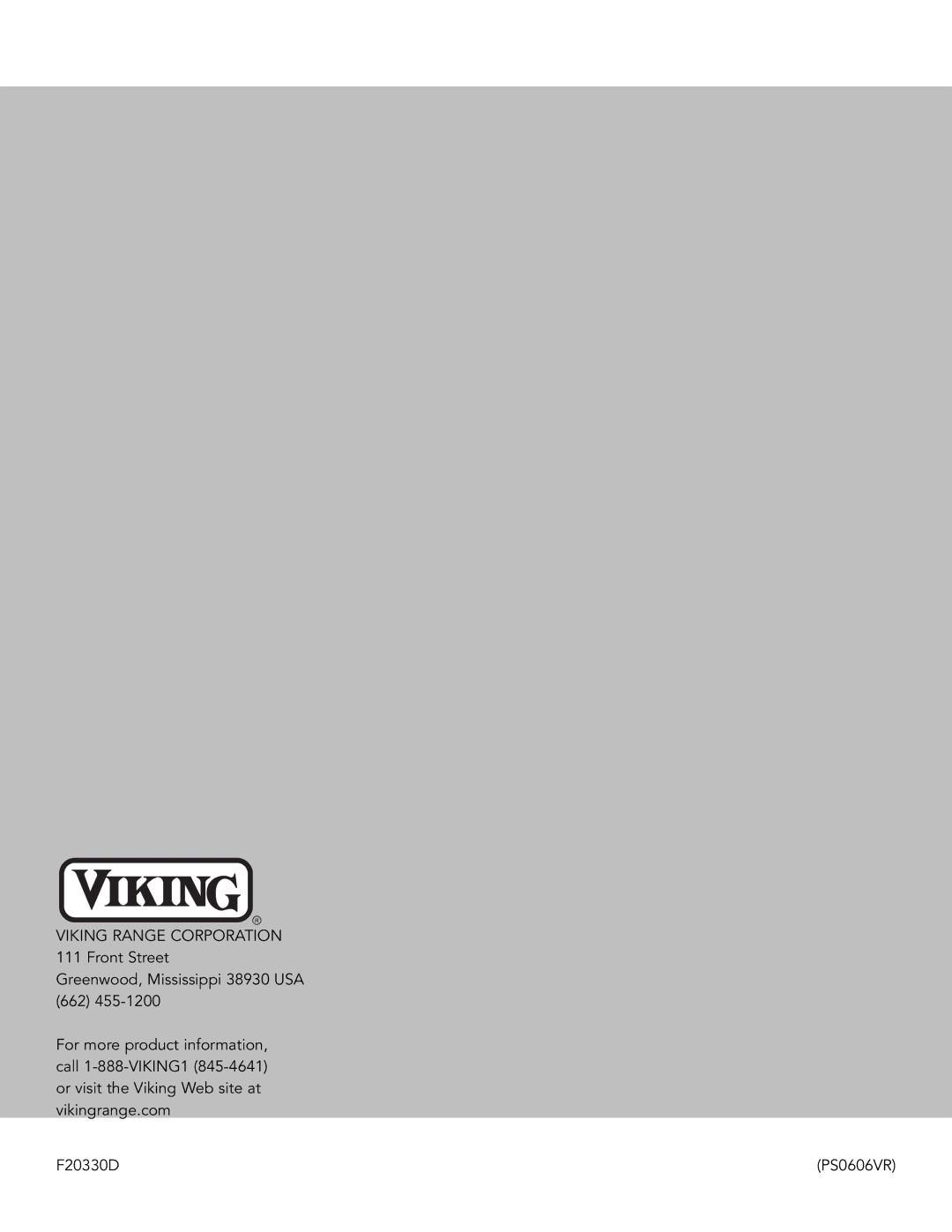 Viking TruSearTM manual PS0606VR 