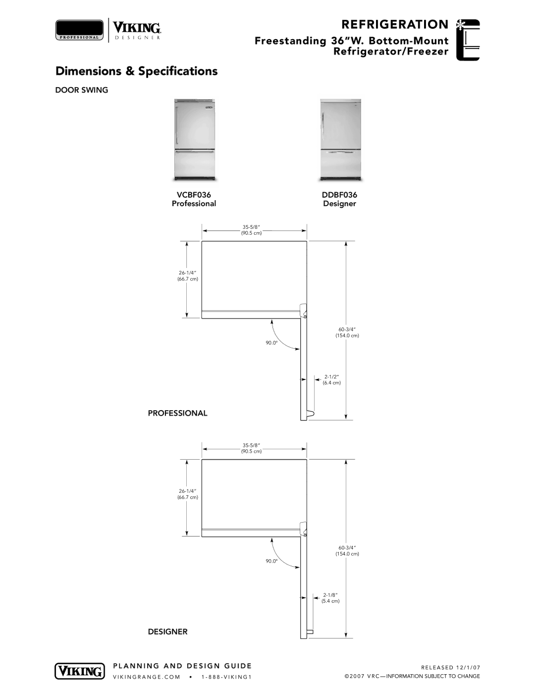 Viking DDBF036*, VCBF036* manual Designer 