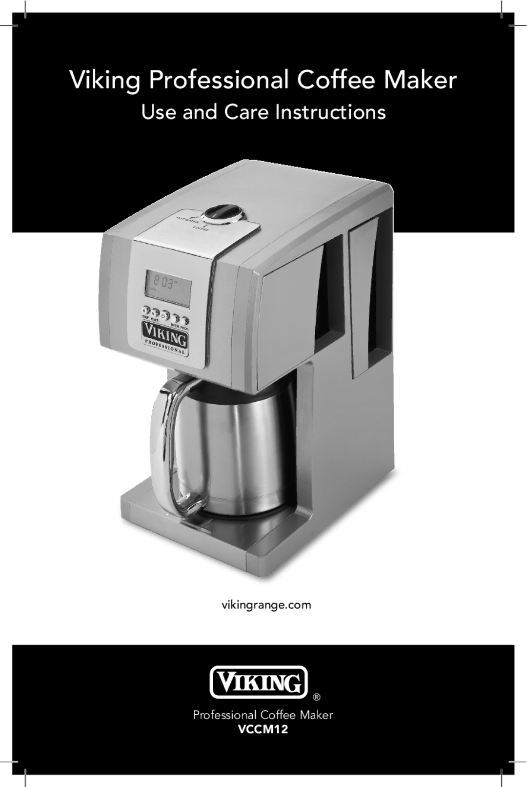 Viking VCCM12 manual Viking Professional Coffee Maker 