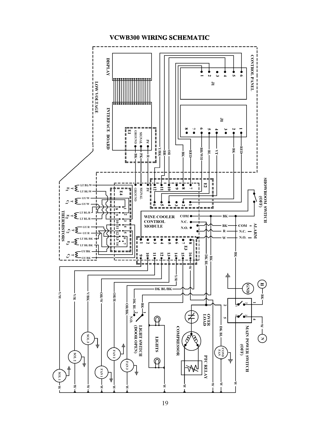 Viking manual VCWB300 Wiring Schematic 