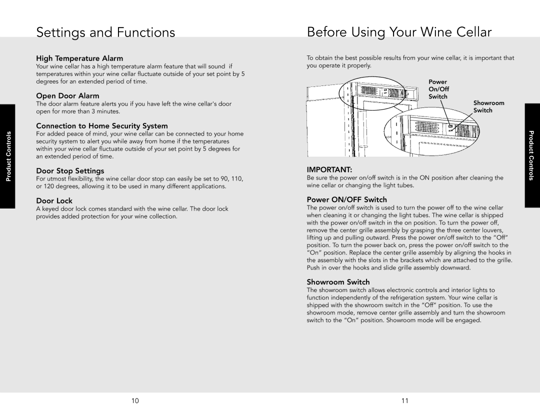 Viking VCWB301RSS, VCWB301LSS manual Before Using Your Wine Cellar 