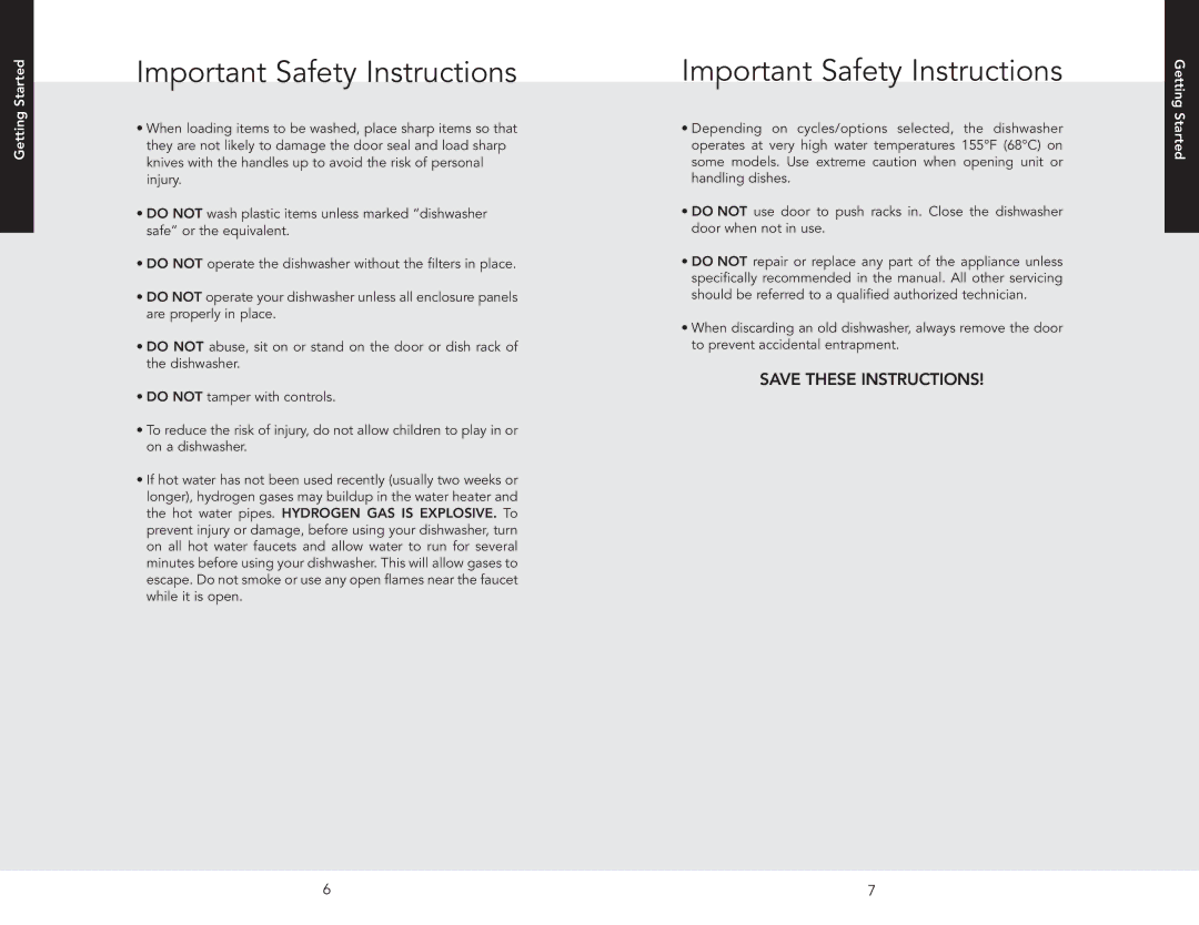 Viking VDB325ESS, VDB450E manual Important Safety Instructions 