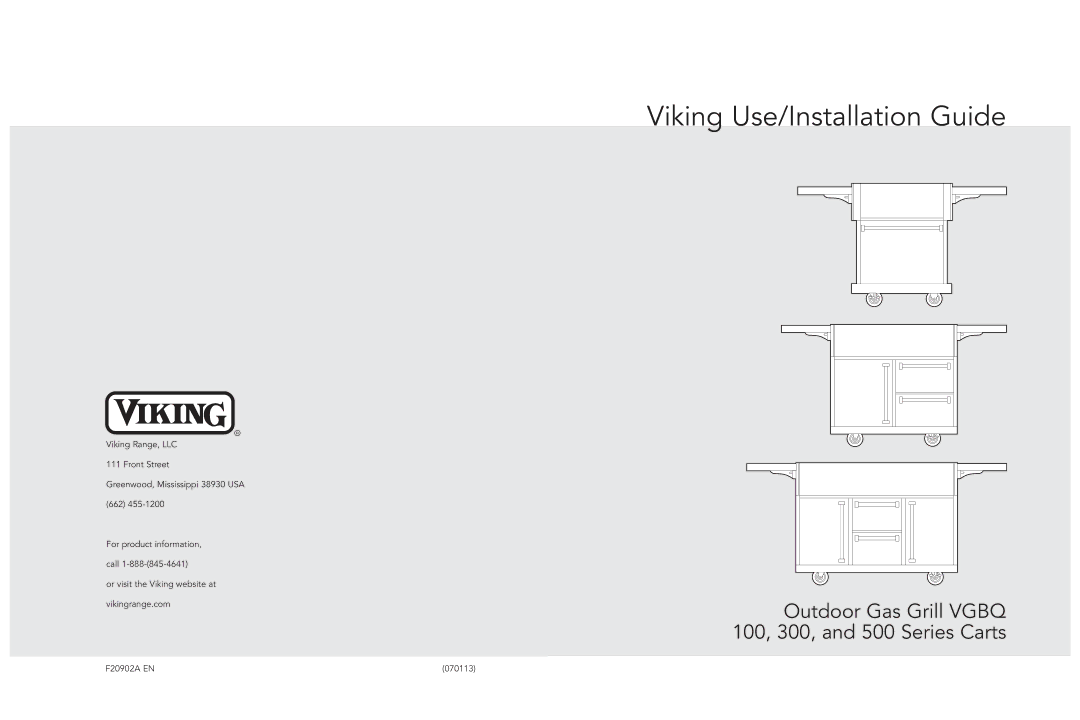 Viking VGBQ manual Viking Use/Installation Guide 