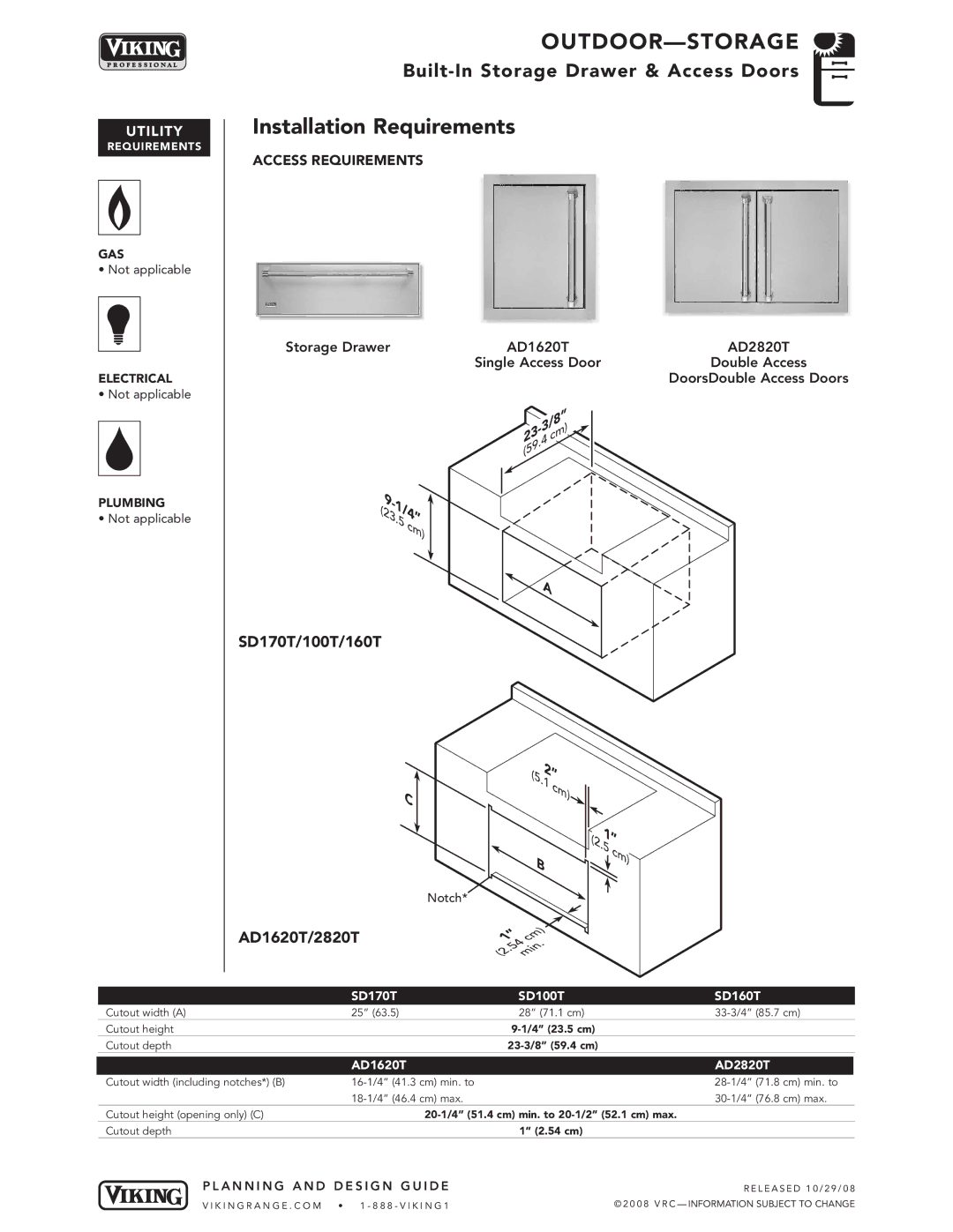 Viking VGBQ3002T1NSS manual SD170T/100T/160T AD1620T/2820T 