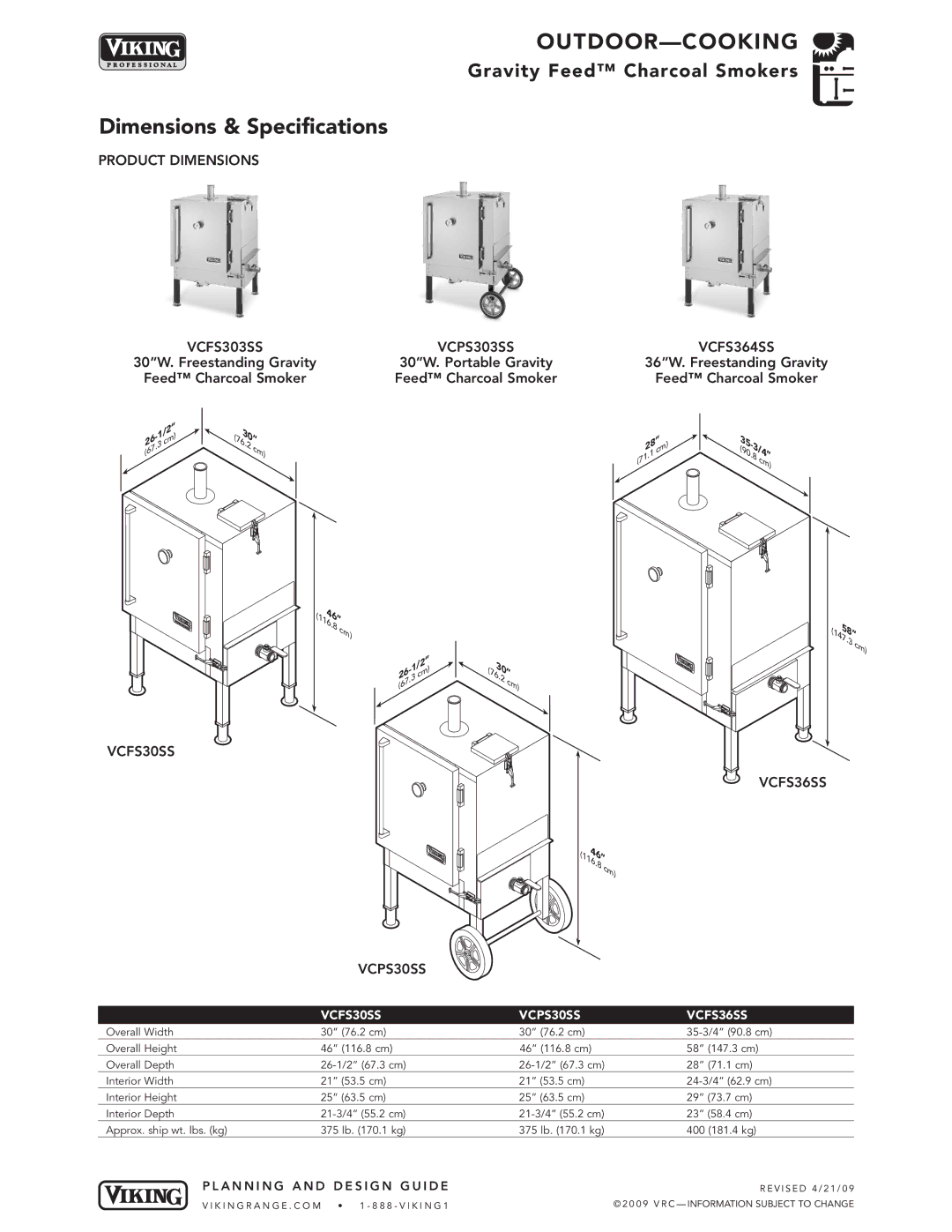 Viking VGBQ3002T1NSS manual VCFS30SS VCFS36SS VCPS30SS, VCFS30SS VCPS30SS VCFS36SS 