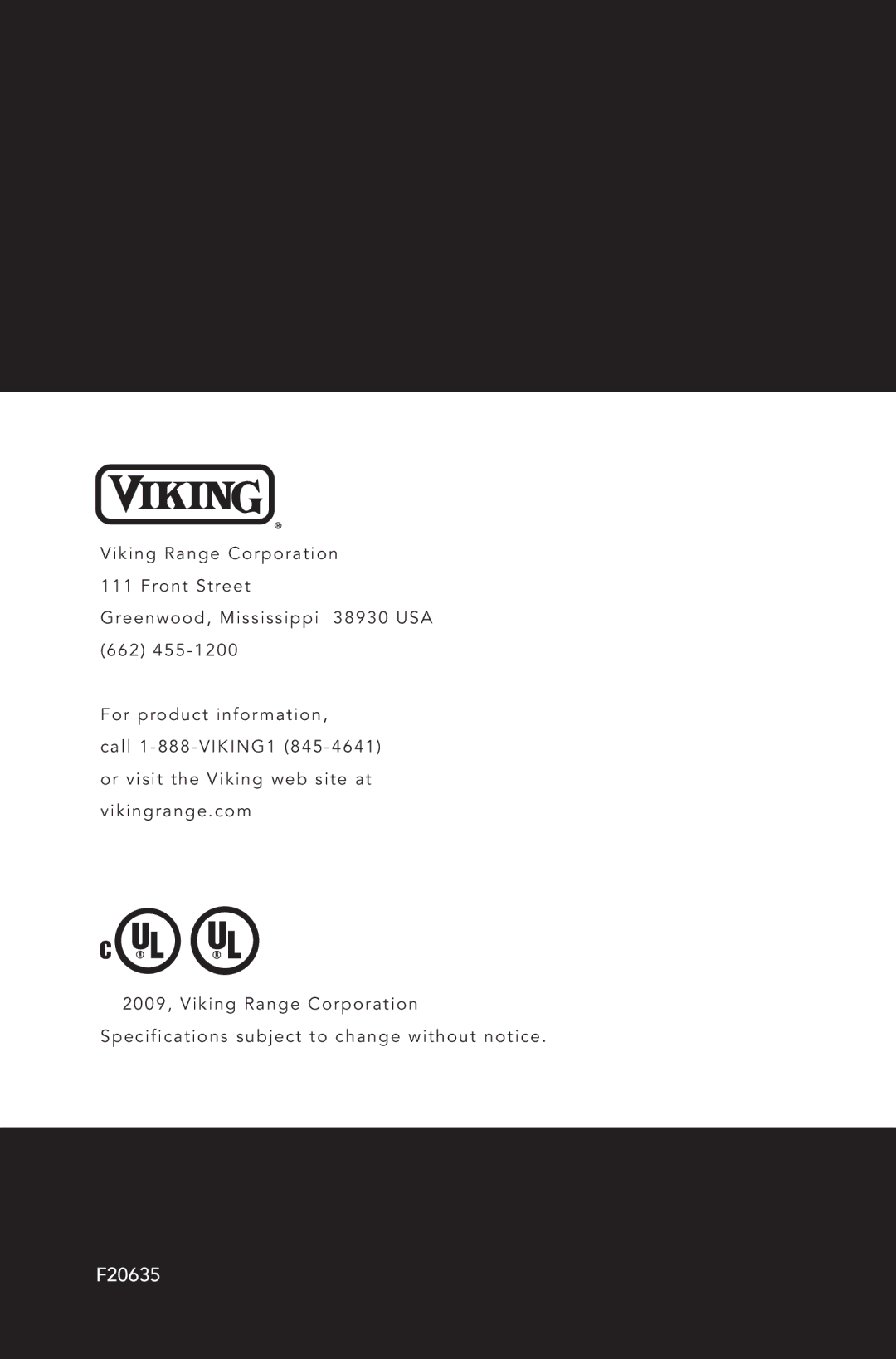 Viking VHMM5. VHMD9 manual F20635 