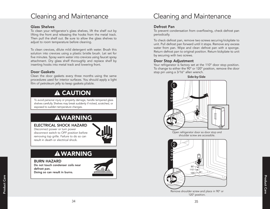 Viking DFBB536, VIBB536RSS, FDFB5301R, VCBB536LSS, FDFB5301L Glass Shelves, Door Gaskets, Defrost Pan, Door Stop Adjustment 