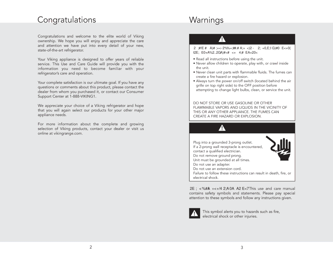 Viking VCBB536LSS, VIBB536RSS, FDFB5301R, FDFB5301L, VCSB542SS, VIBB536LSS, VCSB542DSS manual Congratulations, For Your Safety 