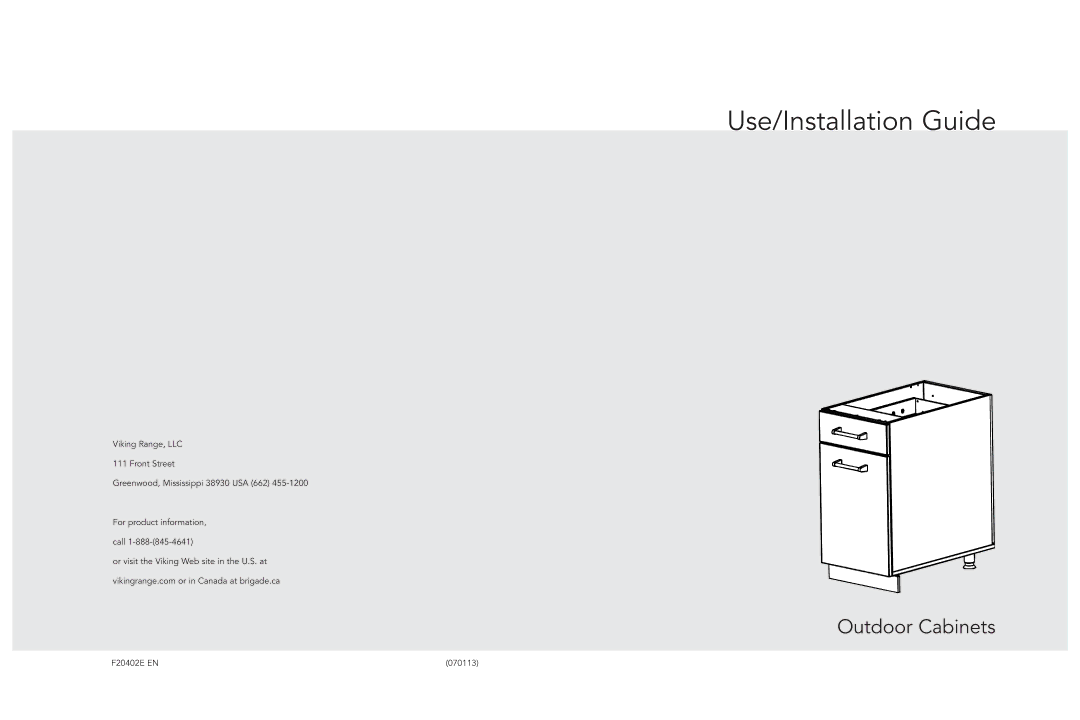 Viking viking manual Use/Installation Guide 