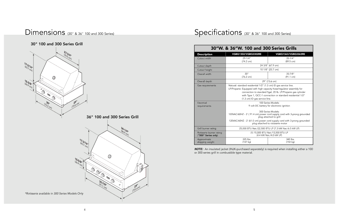 Viking viking manual 30W. & 36W and 300 Series Grills 