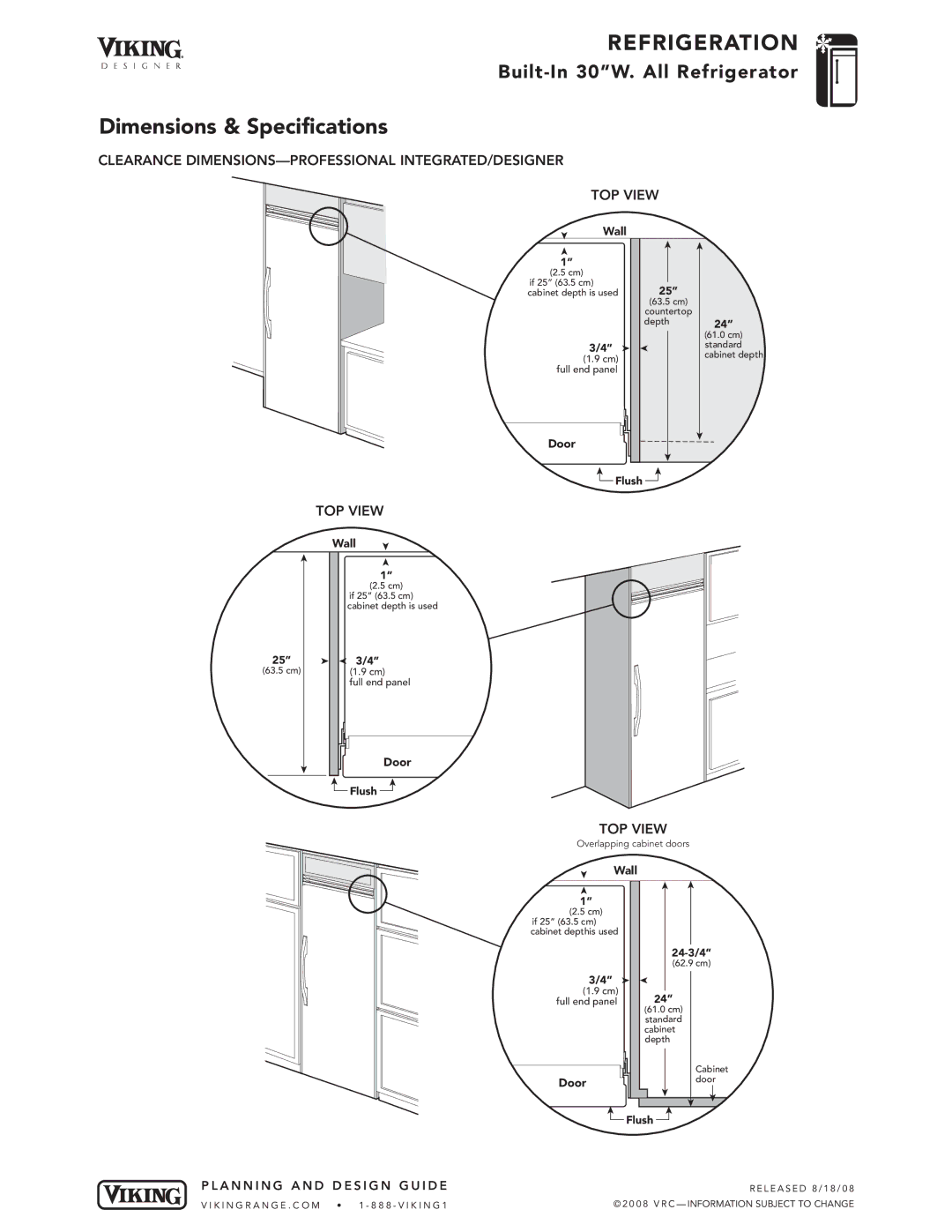 Viking VIRB304 specifications Planning Design Guide 