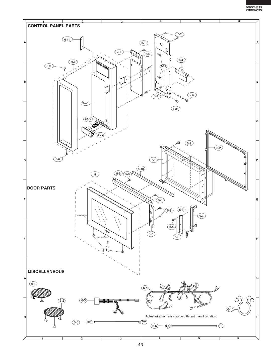 Viking DMOC205SS, VMOC205SS service manual Control Panel Parts Door Parts, Miscellaneous 