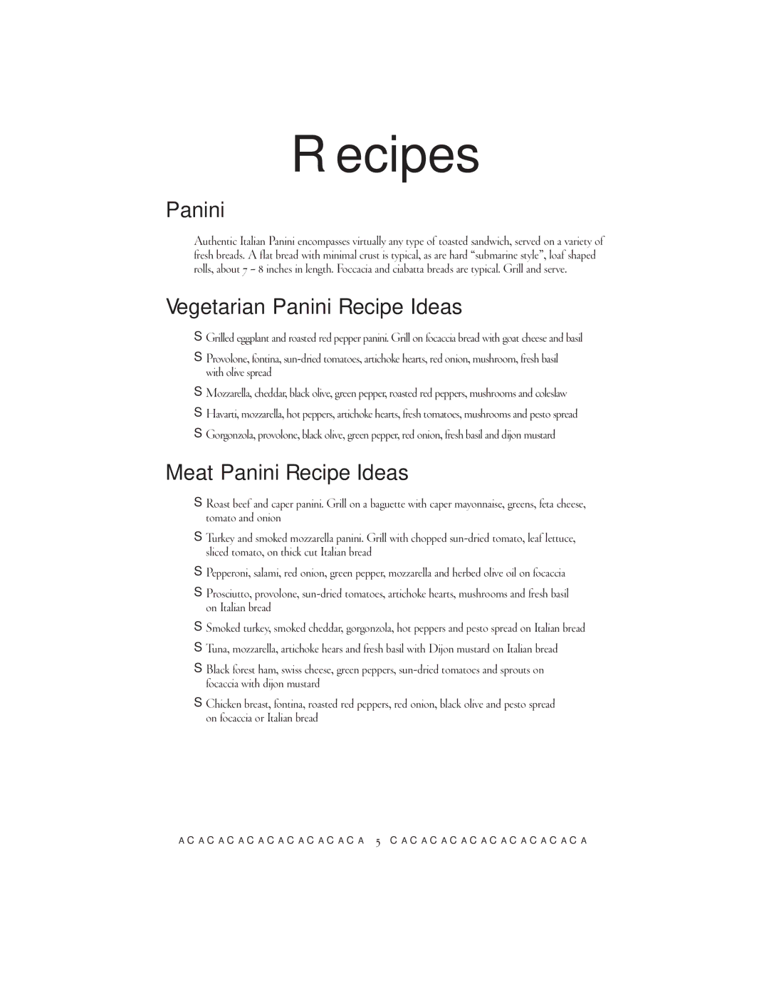 Villaware 2160 manual Vegetarian Panini Recipe Ideas, Meat Panini Recipe Ideas 